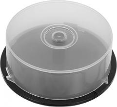 Housoutil Cd Dvd Organizer Storage Container Compact Disc Storage Bucket Plastic Discs Holder for Home Office