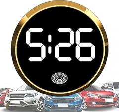 SUV Car Clock - Truck Dashboard Clock, Car Creative Led Electronic Watch | Rv Touch Screen Dashboard, Stylish Accessories Round for SUV, Sedan, Small, Rv, Truck