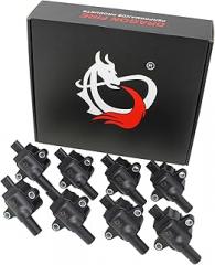 AIP Electronics Dragon FIRE Performance Power Pack Ignition Coil Set Compatible with 2020-2023 Ford F250 F350 F450 F550 F600 F53 7.3L V8 Replaces LC3Z12029A LC3Z12029B DG587 UF893 OEM Fit DFC1040-8