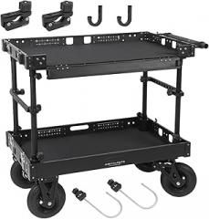 DF DIGITALFOTO Video Production Camera Cart Workstations for Filmmaker/Director/Photographer/Studio/Stage,Stores & Carries Your Gear Safely, 660 LBS Payload-Include 2 Clamps,Cable Hooks,Holders