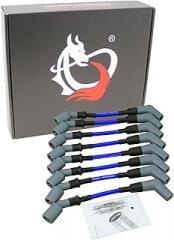 AIP Electronics Dragon FIRE Performance Street Series Blue Direct Fit 8.5mm Low Ohm Spark Plug Wire Set Compatible with 1997-2019 Chevrolet Cadillac Pontiac LS 5.3L 5.7L 6.0L 6.2L 7.0L V8 PWJ258-BL