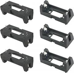 6PCS CR123A Battery Pack CR123A Li Ion Battery Holder Case Clip Single 3V Battery Pack for Electronic PCB Communication Module Electronic Toy Electronic Scale Remote Control Black