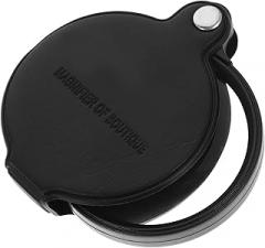 NOLITOY Portable Folding Magnifier 60mm 10x Handheld Reading Magnifying Glass with Movable Handle Lightweight Loupe for Jewelry Repair and Elderly Visual Aid