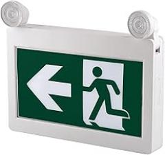 Exit Sign with Emergency Lights for Business, etc. Emergency Exit Lights with Battery Backup LED with 2 Heads,90 Mints Battery Backup (Running Man Exit Sign Combo Pack of 1)