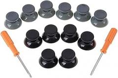6Pcs Mushroom 3D Analog Stick Joystick Thumbsticks Caps with Screwdriver Tool for Xbox 360 Gamepad Controller (Gray)