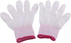 Hyuduo Antistatic PU Coated Finger Part Gloves, Nylon Fiber, Long Service Life, with Good Air Permeability, for Electronic Labor Worker (Small ())
