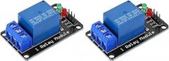 2PCS Relay Module AC250V/10A DC30V/10A Support All MCU Control LED Indicator Small Size Electronic Control Accessories for Smart Home