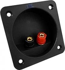 Square Round Inner Recessed Speaker 2X Terminal Binding Post Plate for sub-woofer