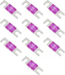 10 Pcs 100A 12V Gold-Plated Mini ANL Fuse for Automotive and Marine Audio Video Electronics, Purple