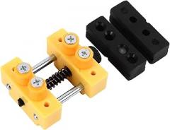 WALFRONT Mini Bench Vice Clamp, Aluminum Alloy Micro Carving Vise Clamp with 0-55mm Diameter Range for Jewelry Watches Model Electronics Woodworking Projects