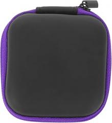 Portable Eva Earbuds Carrying Case and Earphone Organizer Pouch, Purple Travel Cord and Charger Storage Bag for Electronics Accessories