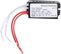 220V to 12V Electronic Transformer, 60W Power Supply, Compact Design with Noise-Free Operation, Easy Installation, Suitable for Dimming and Remote Control