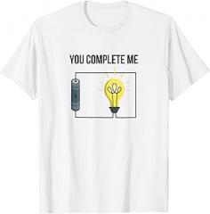 PhonyNerds You Complete Me | Nerdy Funny Cute Love Electronics Science T-Shirt