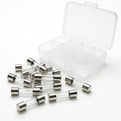 20 Pcs 3A 125V Fast-Blow Glass Fuses, 5x20 mm Fuse Tube Replacement for Christmas Tree Lights, String Lights, Small Appliances & Electronics (3A)