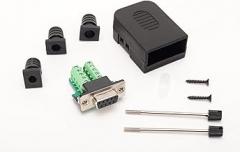 Wirenest® DB9 Female Connector – Solderless RS232 Serial Adapter with Screw Terminals, Durable Housing, 5/6/7mm Strain Reliefs – Quick & Reliable Wiring for DIY, Industrial, and Electronic Projects