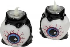 Halloween Eyeball Lamp Set (2-Pack), Safe Flicker, Battery Operated | Electronic Lights for Party Decoration