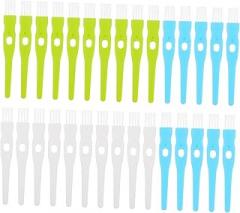 30pcs Small Groove Cleaning Brushes Non-slip Handle Bristles for Dust Removal Tight Spaces for Kitchen Bathroom and Electronics Cleaning