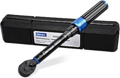 1/4 Inch Drive Click Torque Wrench (2.26-24.9 N.m & 20-220 IN.LB), ±3% High Precision, 72-Tooth Ratchet for Bicycle Repair, Electronics, Muzzleloader - with Protective Case