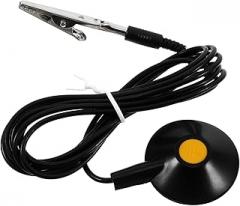 Static Ground Cable with Crocodile Clip ESD Grounding Wire for Electronics PVC PU Material Suitable for Electronic Repair and Maintenance Black Color