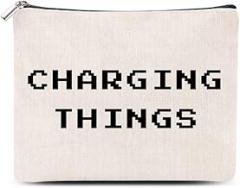 Charger Cable Organizer Bag Case Pouch Small Airplane Travel Essentials Cord Chargers Plugs Electronics Case Storage Tech Bags Christmas Gifts for Traveller Gamer Business Vacation Travel Gadgets