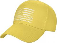 JFJFNMF Electronics Engineer American Flag Baseball Cap for Men Women Hat Adjustable Solid Color Trucker Hats