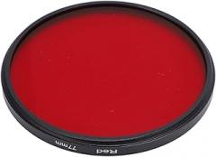 GLOGLOW Optical Lens Filter Red Camera Lens Filter, HD Aluminum Alloy and Optical Glass for, DSLR Cameras, Enhances Red Hues, with Storage Box Filters and (77mm)