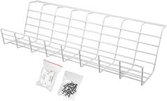 Desk Cable Management Rack Cable Storage Organizer Metal Cord Holder White Compact Shelf for Home Office Electronics