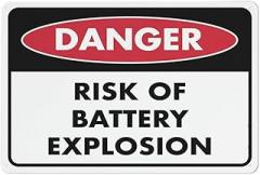 Danger Risk Battery Explosion 12