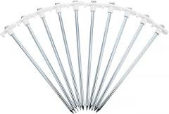 Milisten 10pcs Outdoor Tent Stakes Ground Nails Stainless Steel Lengthened Camping Pegs Windproof Anchors for Hiking and Camping Shelter