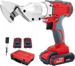 21v Cordless Metal Shear, Electric Sheet Metal Cutter with 1500mAh Battery, Sheet Metal Cutting Tool with Variable Speed for Stainless Steel, Iron Sheet, Carpet