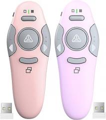 QUI Presenter Remote Bundle | One USB A Pink & One USB A Purple