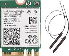 Dual Band 802.11ax VVi-Fii 6 for IntteI AX200 NGFF M.2 Key E Wirreless Card AX200NGW MU-2.4G/5Ghz 2400Mbps BT 5.2 with Angtens Replacement for OEM New 2026 High for Reliable Electronic Component