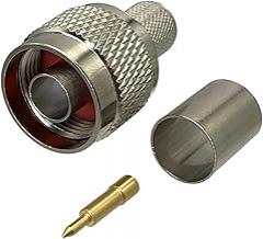 N Male Plug & Female Bulkhead C0innector Crimp RG316 RG174 & RG58 RG142 & RG8X & RG5 RG6 & RG8 LMR400 Cable RIF Coaxial 1 Pcs Replacement for OEM New 2026 High for Reliable Electronic Component