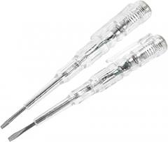 2pcs Voltage Tester Pen and Slotted Screwdriver for Electric Circuit Testing Precision Circuit Tester for Home Automotive and Electronics Repair