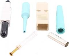 TE Connectivity 6588291-2 Lightcrimp Plus Fiber Optic Connector, OM3, SC, MM, 50um