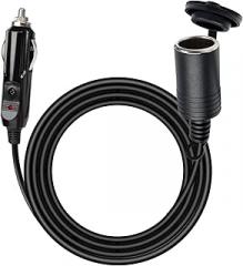 TMH 3FT Cigarette Lighter Extension Cord – 18AWG 12V/24V DC Power Cable, Male to Female Socket Adapter for Car, Truck, RV, Boat Electronics