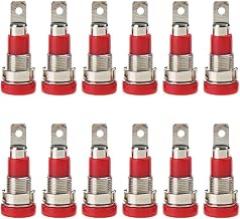 12pcs 4mm Banana Jack Socket Female Adapter Panel Mount Binding Post M4x28mm