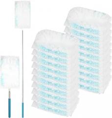 180° Microfiber Duster Refills with 5-Level Adjustable Telescopic Handle (12