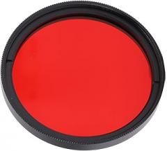 Fydun Full Red Lens Filter Cameras - Optical Glass Red Filter with Aluminum Frame Enhancing Vivid Tones in Photography (46mm)
