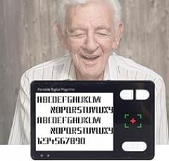 Portable Electronic Reading Aid, Handheld Digital Video Magnifier with 3.5 Inch LCD Display, 15 Color Mode Options and Wide Angle Design, Suitable for Myopia, Visually Impaired People