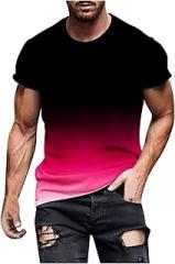 Muscularfit Shirts for Men Short Sleeve Casual Stylish Crewneck Shirts Big and Tall Print Graphic Tee Shirts Summer Pullover