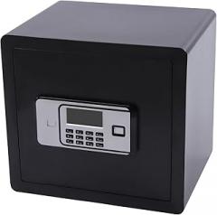 Safe Box with Key, Digital Security Home Safe,Cabinet Safe for Money Cash Documents, with Electronic Keypad, Removable Shelf for Office Hotel House Business