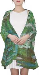 AHOMY Fashion Scarf for Women Monet's Footbridge Evening Shawl Wrap Scarf for Wedding Party Dress