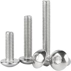 50Pcs M4 304 Stainless Steel Pan Head Hex Socket Screws for Electronics, DIY Crafts & Small Repairs