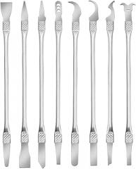 8Pcs Professional Opening Pry Tool Repair Kit, Metal CPU Glue Remover Knife, Ultra Thin IC Chip Repair Thin Blade，Electronics Repair Tool Kit for Cell Phone, LCD, Tablet and More