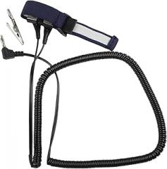 Anti-Static Wrist Strap With Grounding Wire, Adjustable Stainless Steel Connector, For Electronics Repair & Sensitive Components