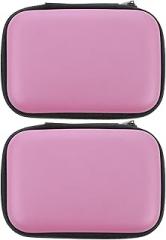 Mikinona 2pcs Digital Cable Organizer Bag USB Charger Storage Pouch Electronic Accessories Carrying Case for Travel, Pink Compact Cable Storage Pouch for Earphones and Data Lines