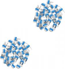 Mobestech 60pcs Ohm Potentiometer Variable Resistor for Electronic Projects Trimmer Potentiometer for PCB and Prototyping Carbon Film Design