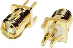 fengpeng 5/20/50Pcs SMA Female/Male Jack Solder 1.6mm Nut Edge Clip Straight Mount Gold Plated RF Connectors Receptacle(5pcs)