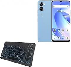 BoxWave Keyboard Compatible with Umidigi G3 - SlimKeys Bluetooth Keyboard - with Backlight, Portable Slim LED 7 Colors - Jet Black